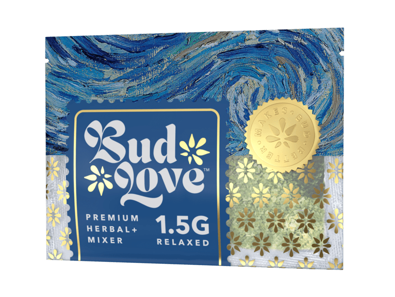 Bud Love Makes Bud Better! 1.5g resealable pouch. Apple Scout Cookies flavor – pairs well with indica strains. Try some Premium Herbal+ Mixer today and become a Bud Lover!