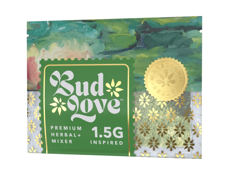 Bud Love Makes Bud Better! 1.5g resealable pouch. Blackberry Bhang flavor – pairs well with hybrid strains. Try some Premium Herbal+ Mixer today and become a Bud Lover!